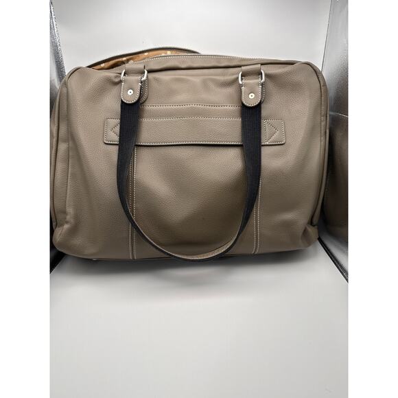 Taupe Laptop Bag with Sophisticated Design - Picture 3 of 16